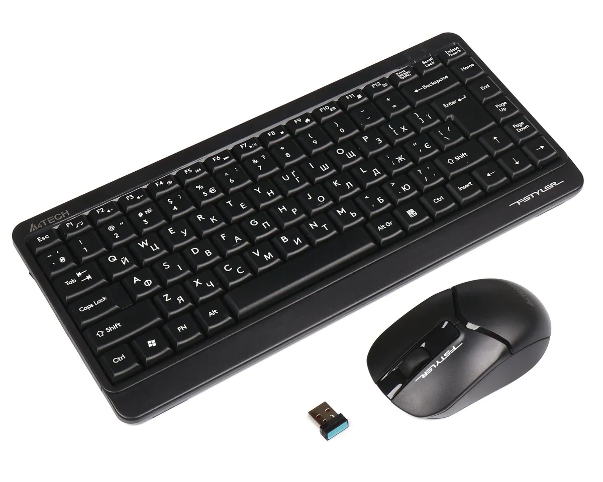 Комплект (клавіатура, миша) бездротовий A4Tech FG1112 Black - мініатюра 5