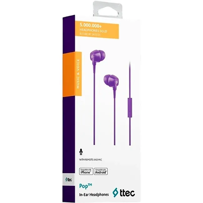 Гарнітура Ttec Pop Purple (2KMM13MR) - мініатюра 2