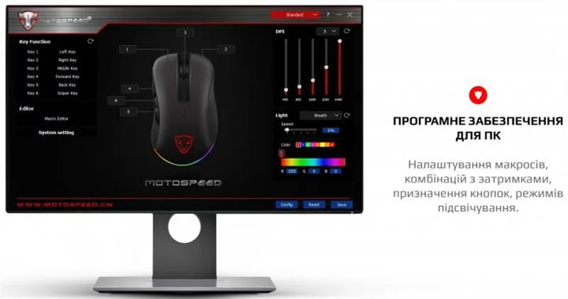 Миша Motospeed V100 Black (mtv100) - мініатюра 7