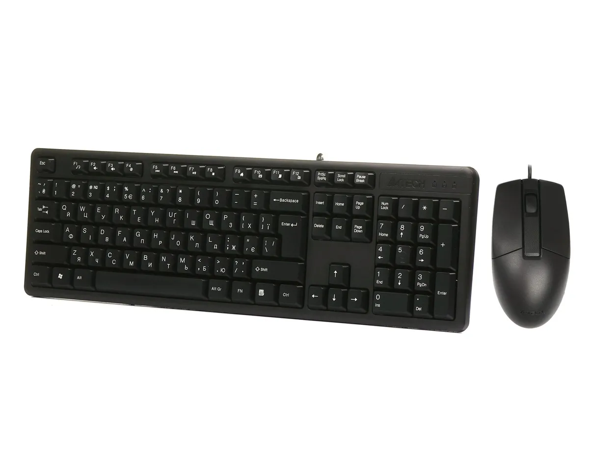 Комплект (клавіатура, миша) A4-Tech KK-3330 Black USB - мініатюра 4