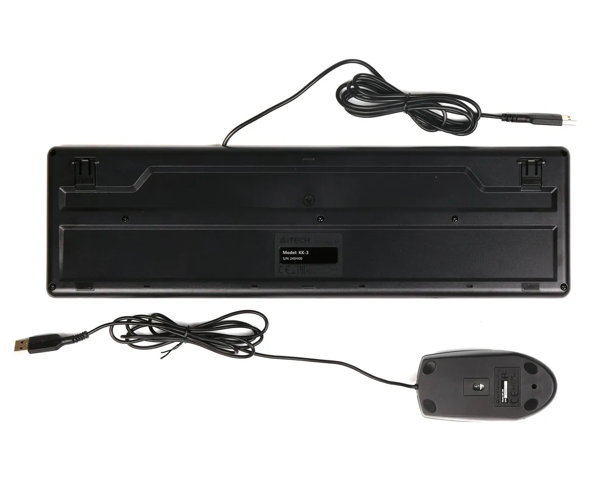 Комплект (клавіатура, миша) A4-Tech KK-3330 Black USB - мініатюра 6