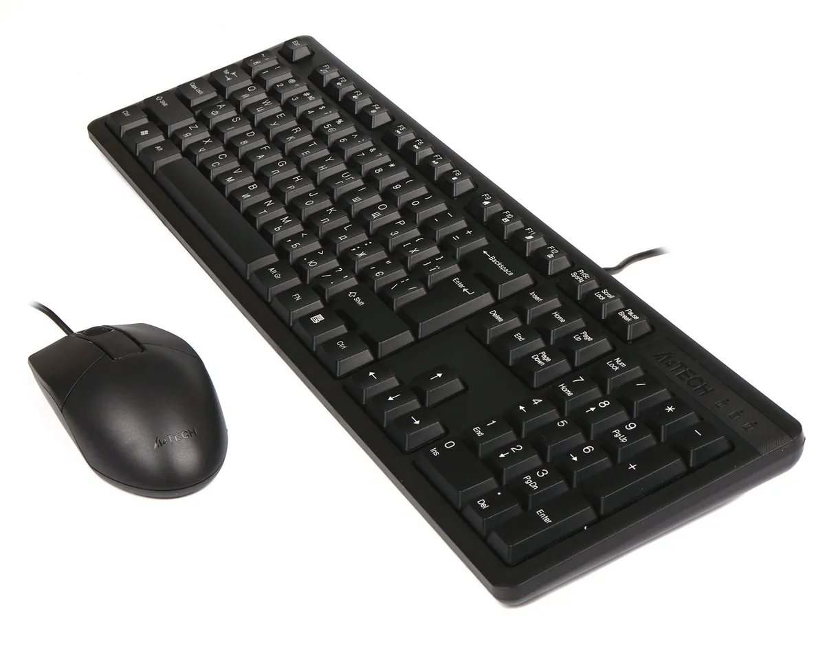 Комплект (клавіатура, миша) A4-Tech KK-3330 Black USB - мініатюра 7