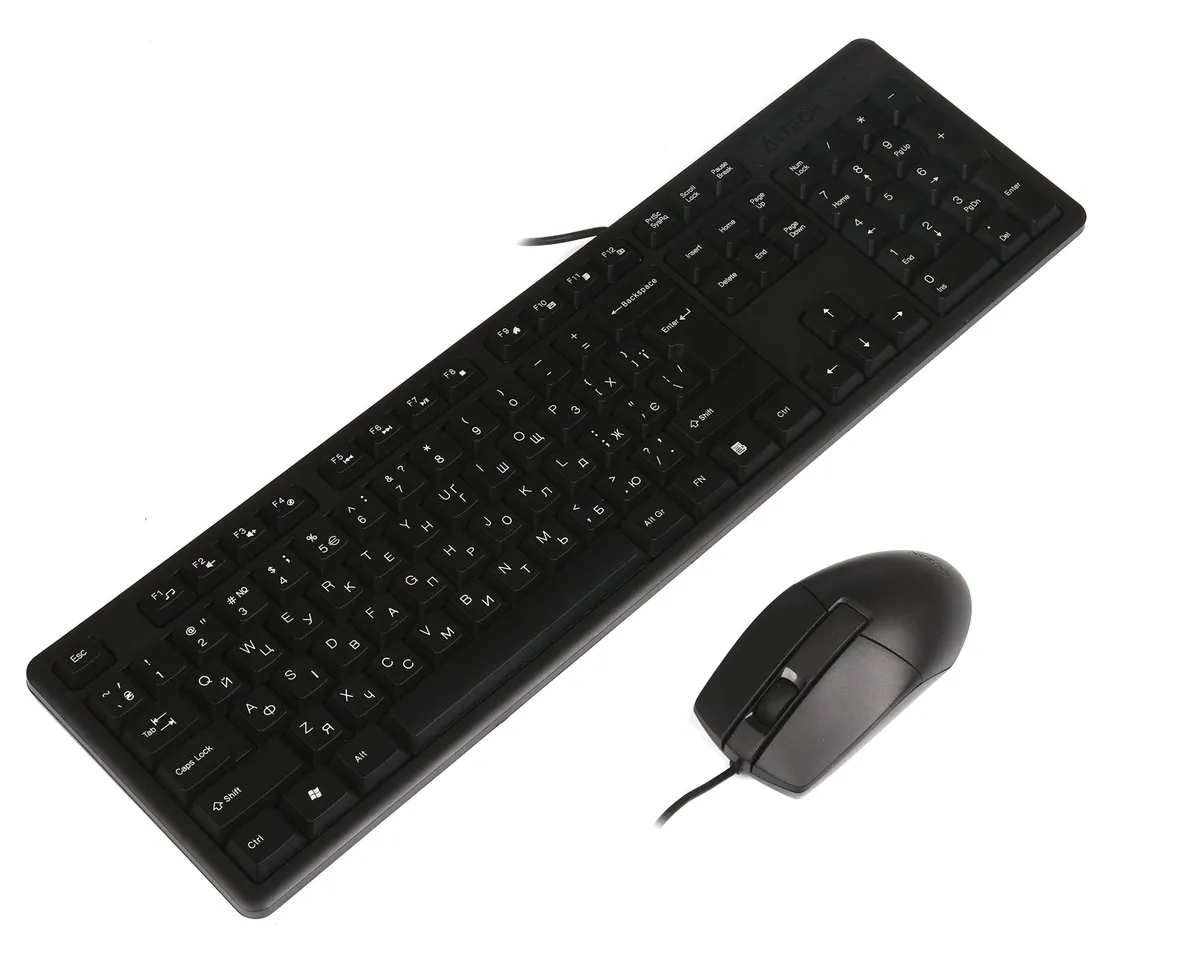 Комплект (клавіатура, миша) A4-Tech KK-3330 Black USB - мініатюра 8