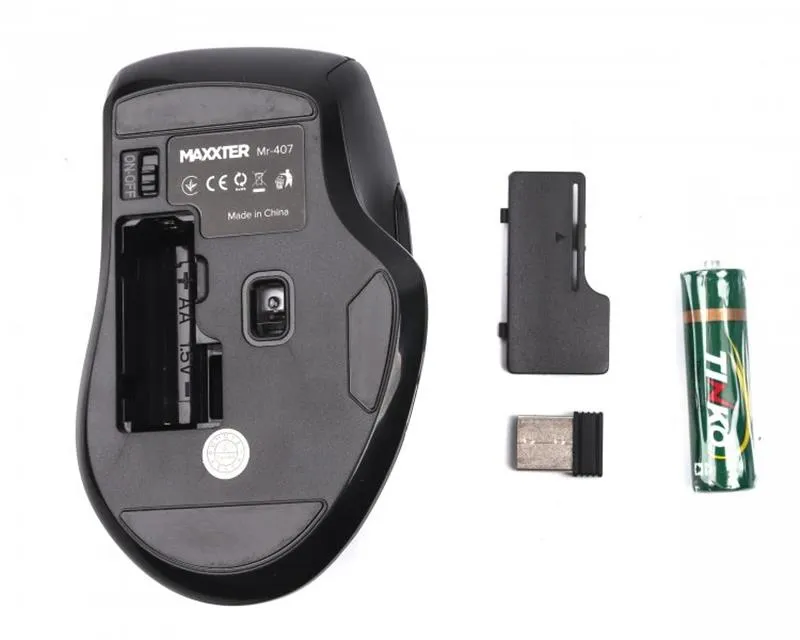 Миша бездротова Maxxter Mr-407 Black - мініатюра 3