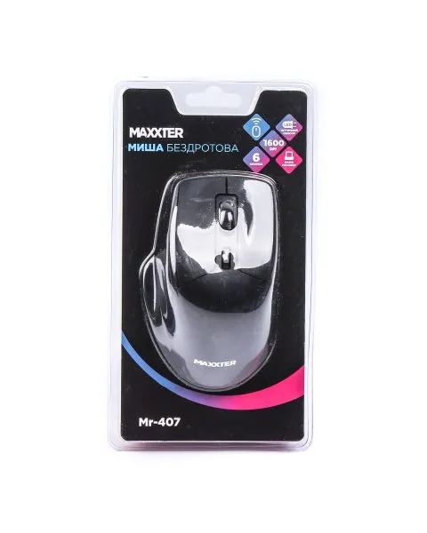 Миша бездротова Maxxter Mr-407 Black - мініатюра 4