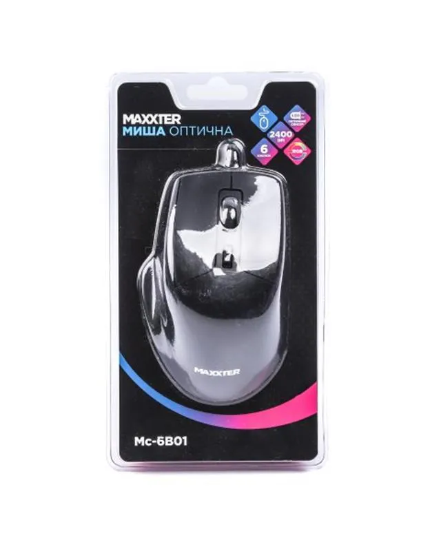 Миша Maxxter Mc-6B01 Black - мініатюра 3
