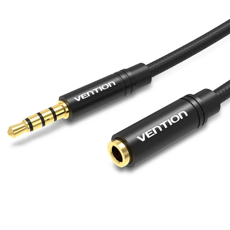 Кабель Vention 3.5 мм - 3.5 мм (M/F), 3 м, Black (BHBBI) - зображення 1