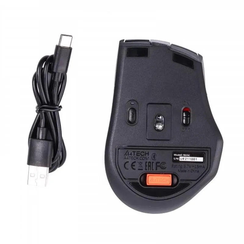 Миша бездротова A4Tech Fstyler FB35C Smoky Grey USB - мініатюра 4