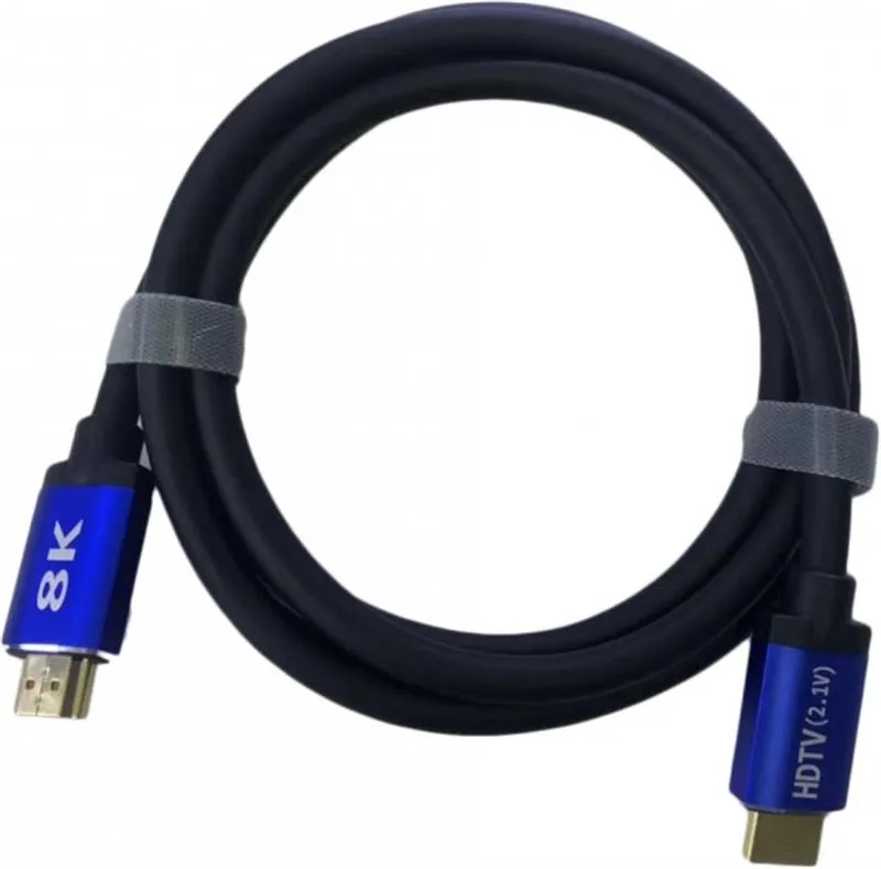 Кабель ATcom HDMI - HDMI V 2.1 (M/M), Real 8K 48Gbps, 5 м, Black/Blue (88855) - зображення 1