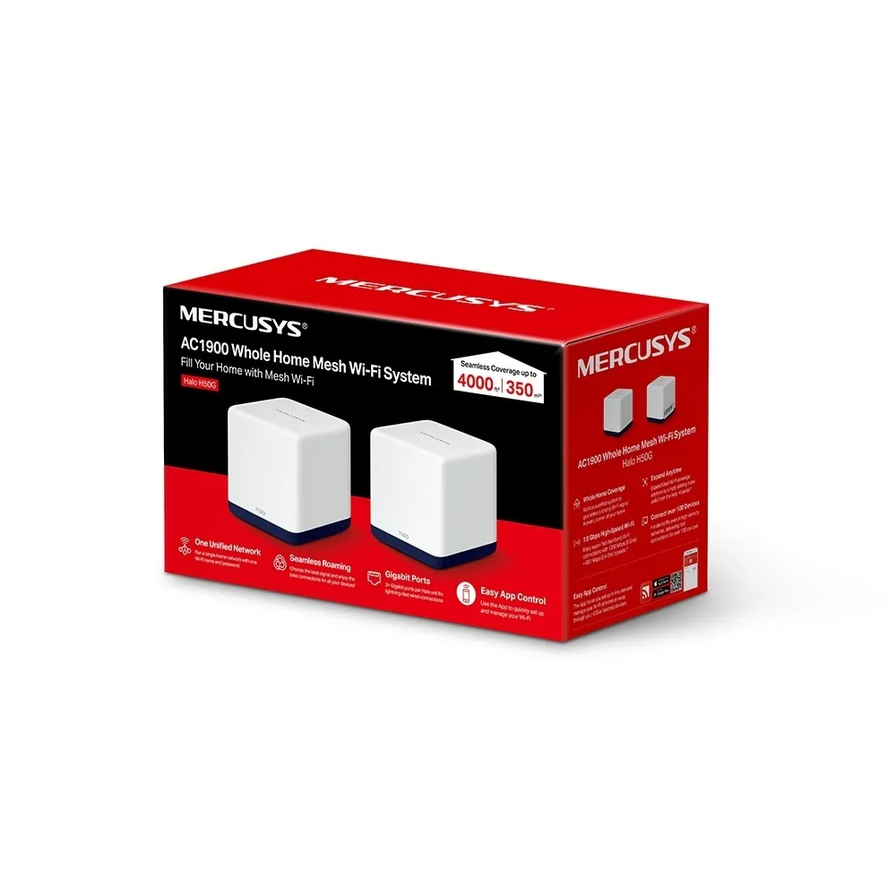 WiFi Mesh-система Mercusys Halo H50G(2-pack) - мініатюра 3