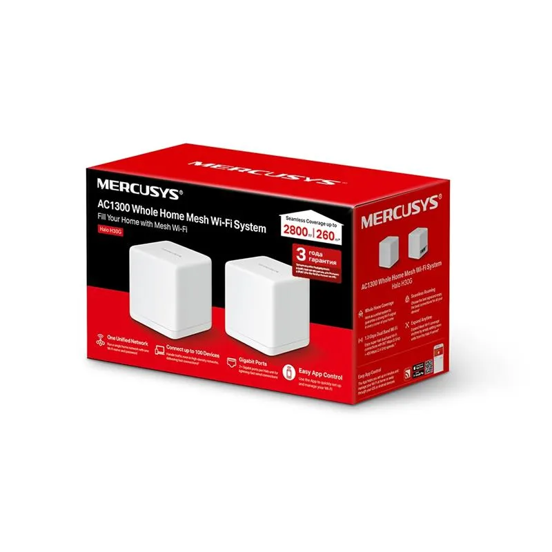 WiFi Mesh-система Mercusys Halo H30G (2-pack) - мініатюра 6