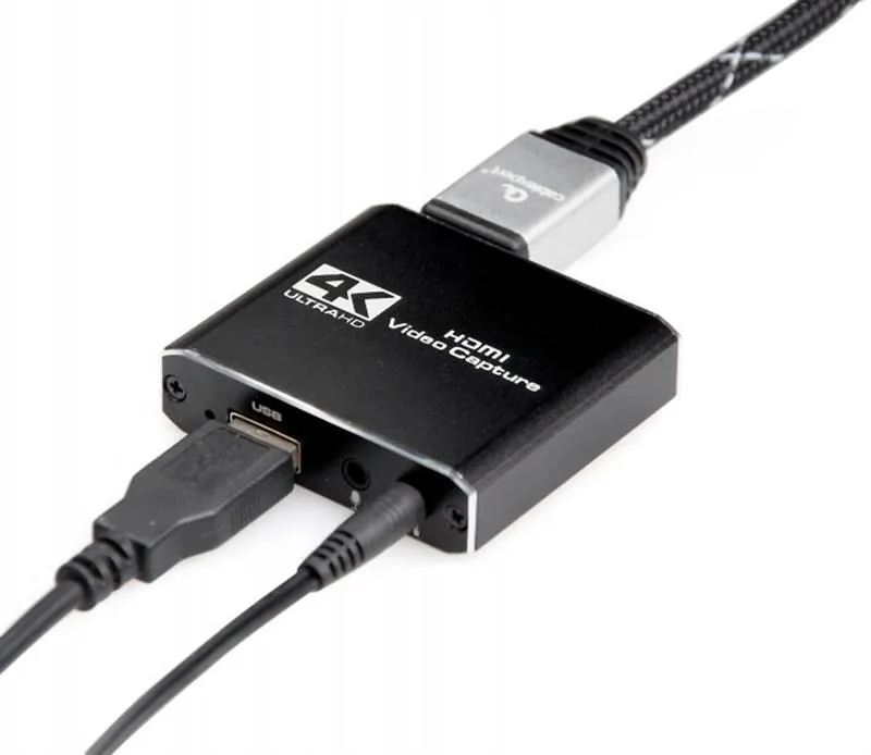 Адаптер Cablexpert HDMI - HDMI+USB+3.5 мм (F/F), Black (UHG-4K2-01) - зображення 1