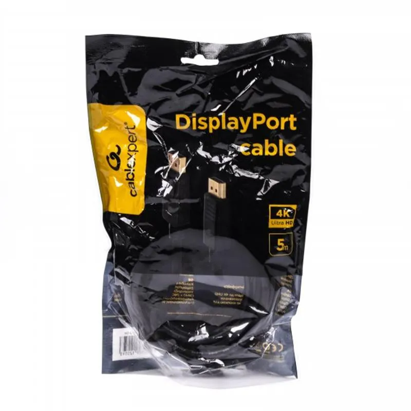 Кабель Cablexpert DisplayPort - DisplayPort V 1.2 (M/M), 5 м, Black (CC-DP2-5M) - мініатюра 2