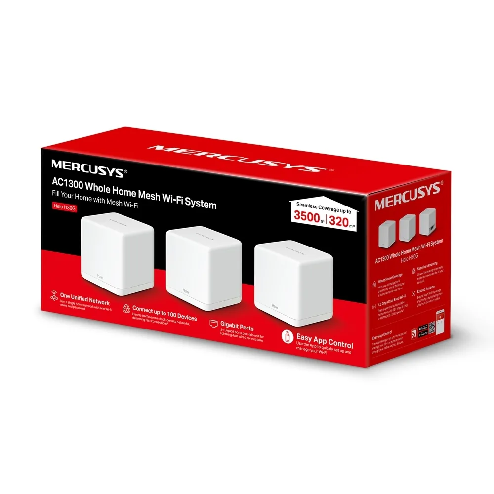 Бездротовий маршрутизатор Mercusys Halo H30G(3-pack) - мініатюра 8