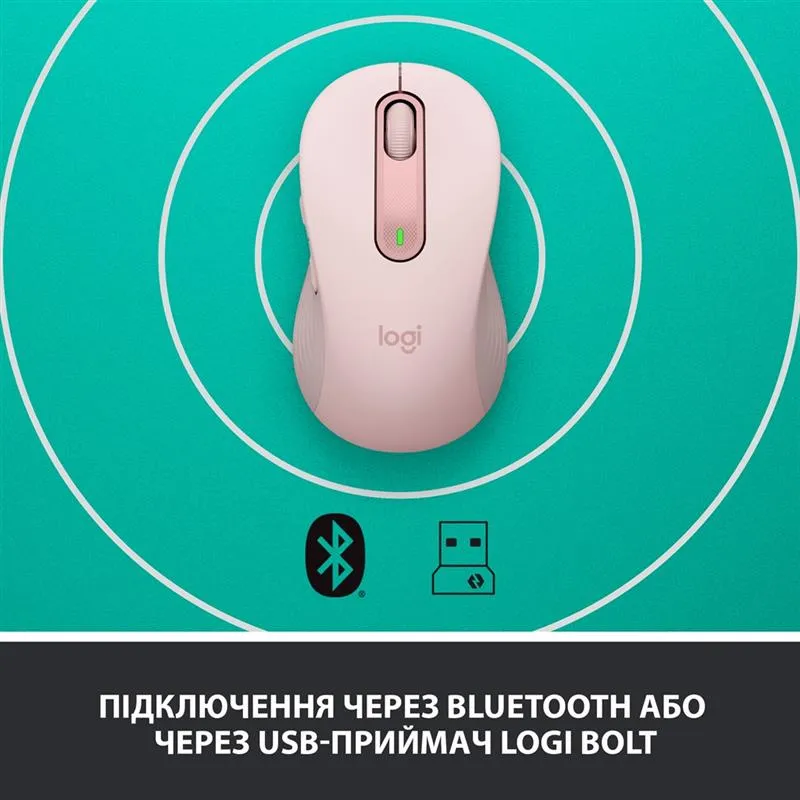 Миша бездротова Logitech Signature M650 L Rose (910-006237) - мініатюра 5