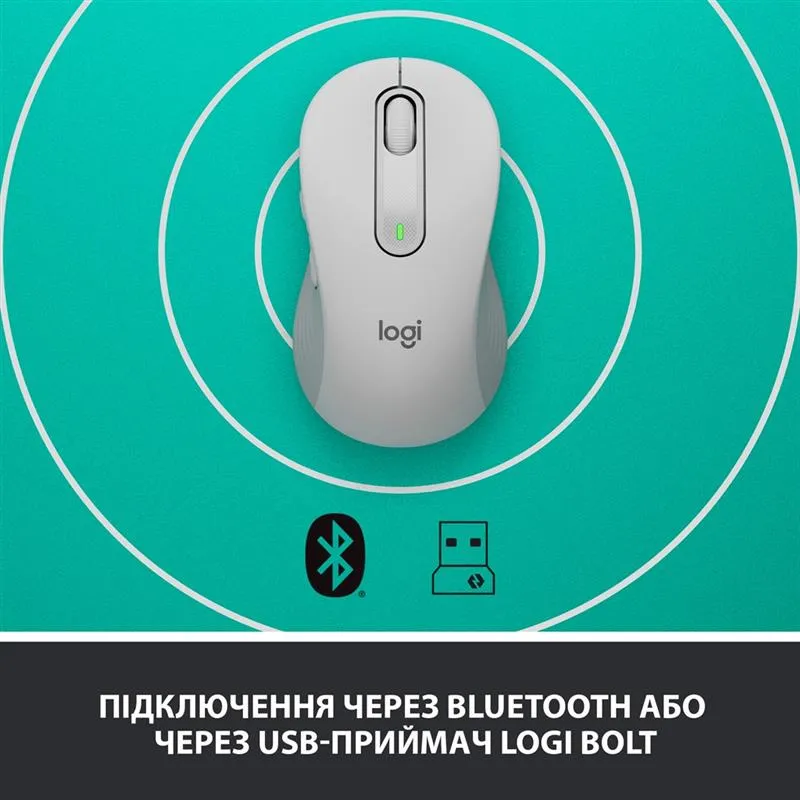 Миша бездротова Logitech Signature M650 L Off-White (910-006238) - мініатюра 4