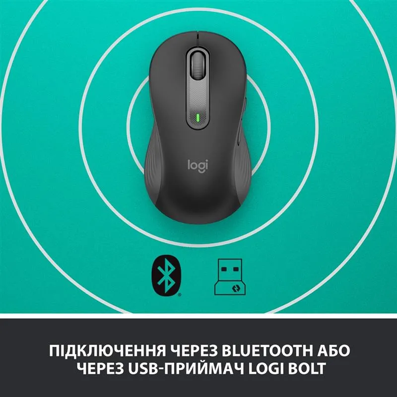 Миша бездротова Logitech Signature M650 L Left Graphite (910-006239) - мініатюра 4