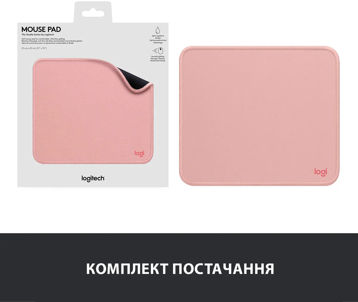 Ігрова поверхня Logitech Mouse Pad Studio Darker Rose (956-000050) - мініатюра 7