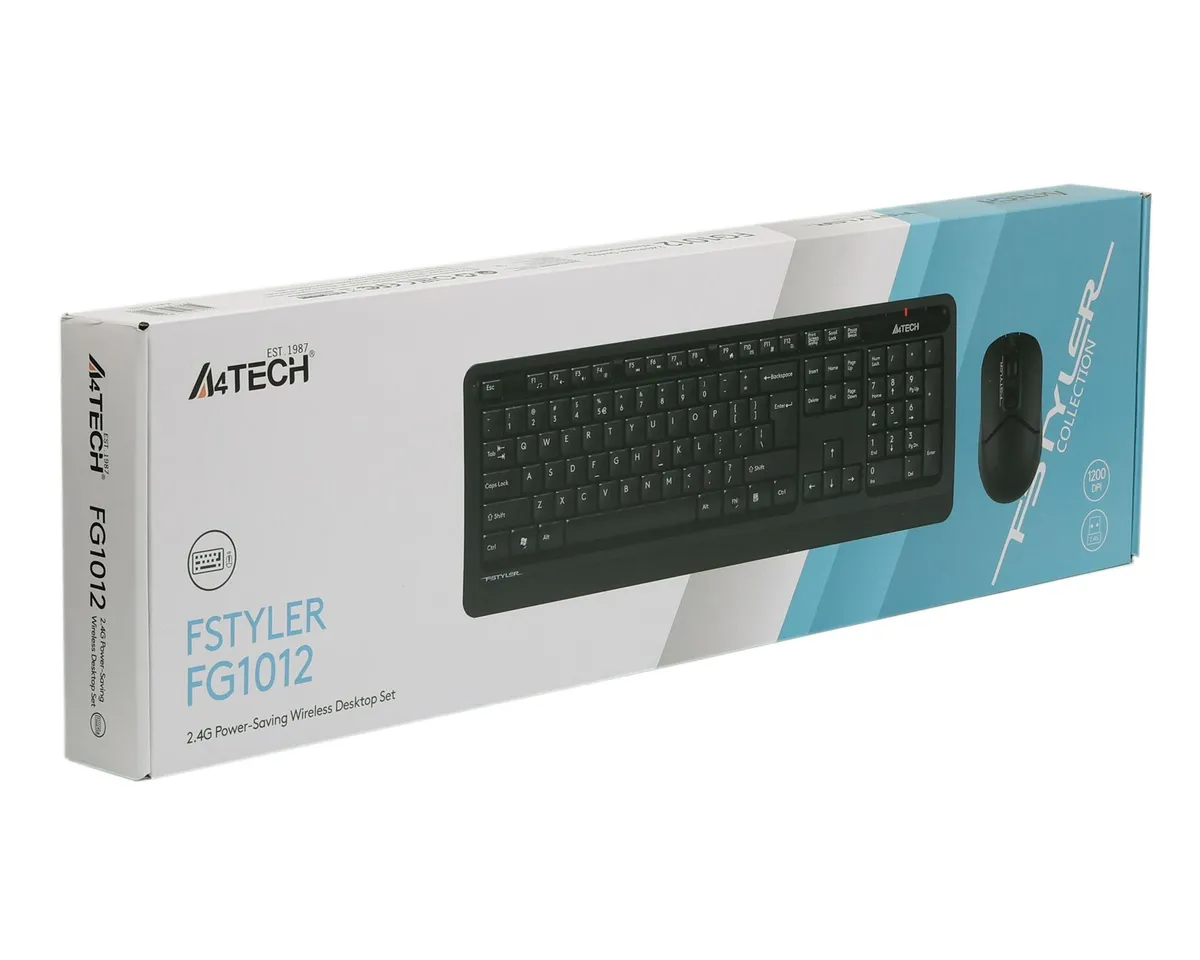 Комплект (клавіатура, миша) бездротовий A4Tech FG1012 Black - зображення 1