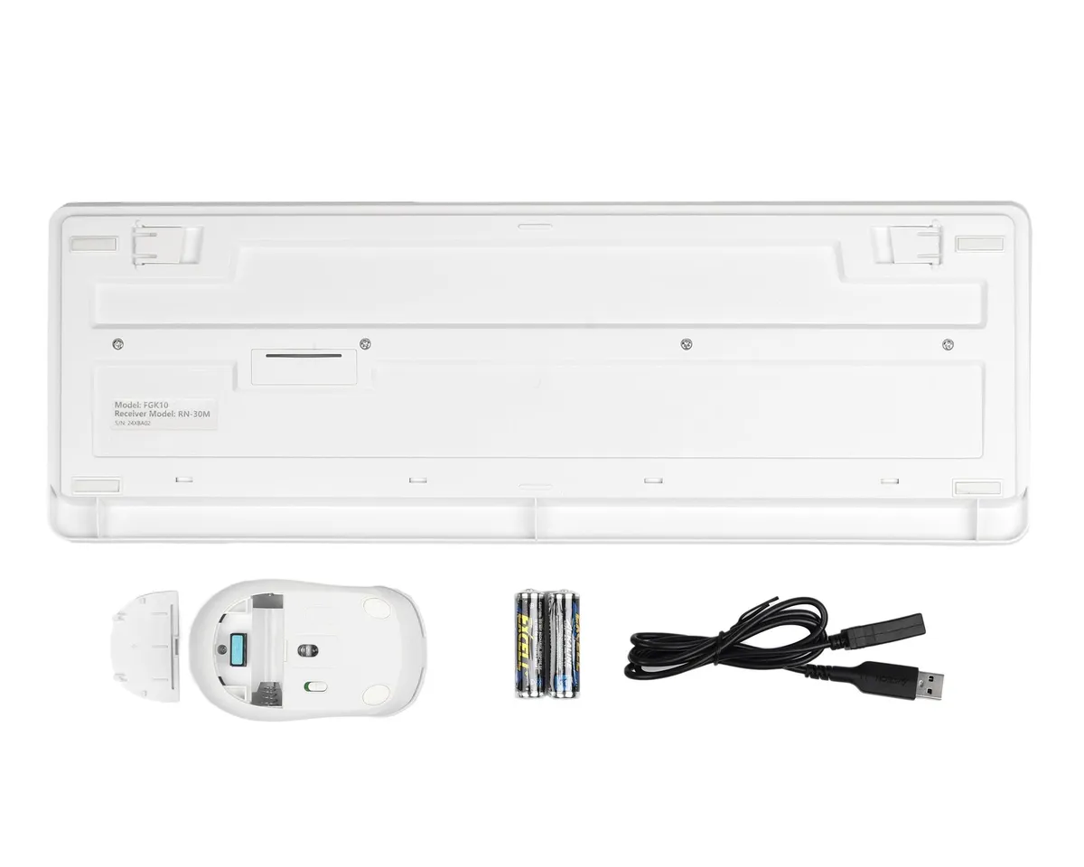 Комплект (клавіатура, миша) бездротовий A4Tech FG1012 White - зображення 1