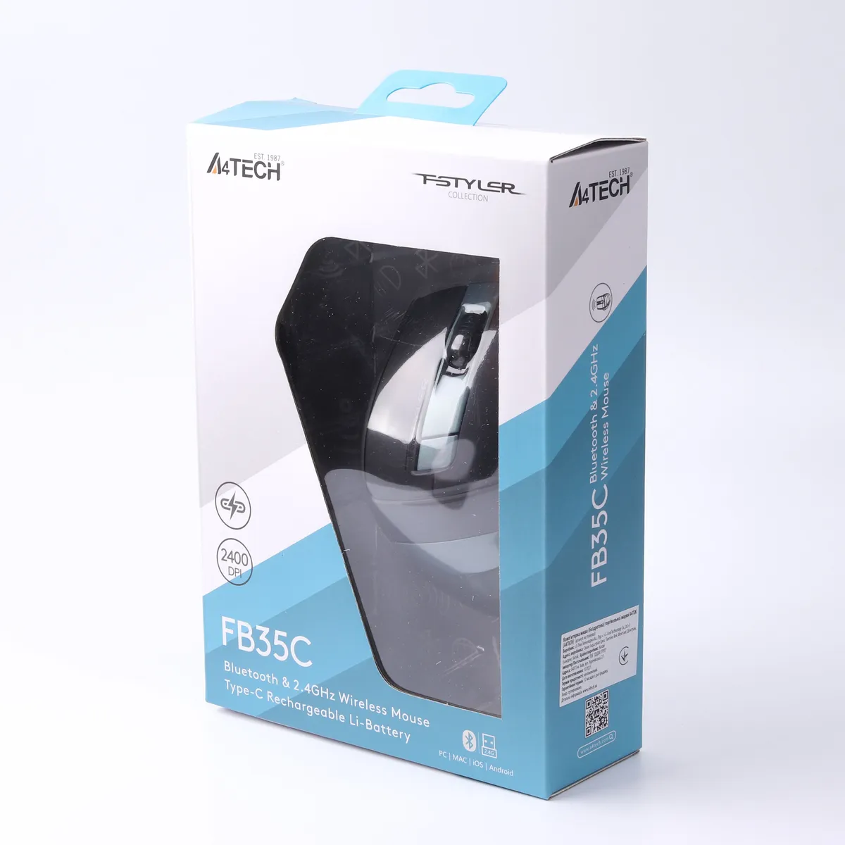 Миша бездротова A4Tech Fstyler FB35C Midnight Green USB - мініатюра 7