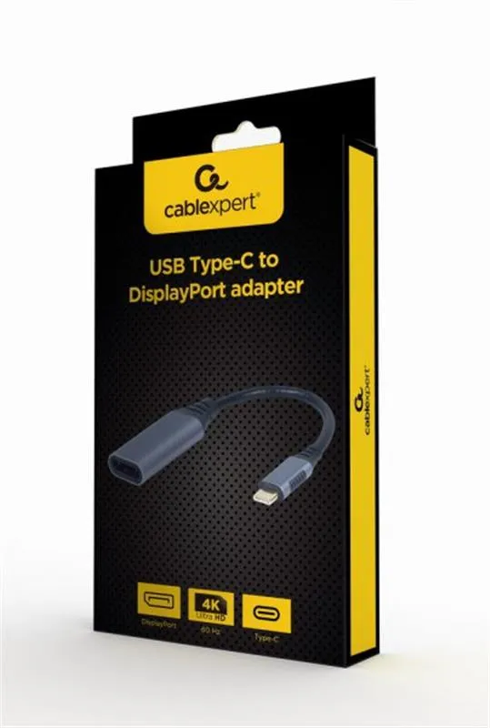Адаптер Cablexpert DisplayPort - USB Type-C (F/M), 0.15 м, Black (A-USB3C-DPF-01) - зображення 1