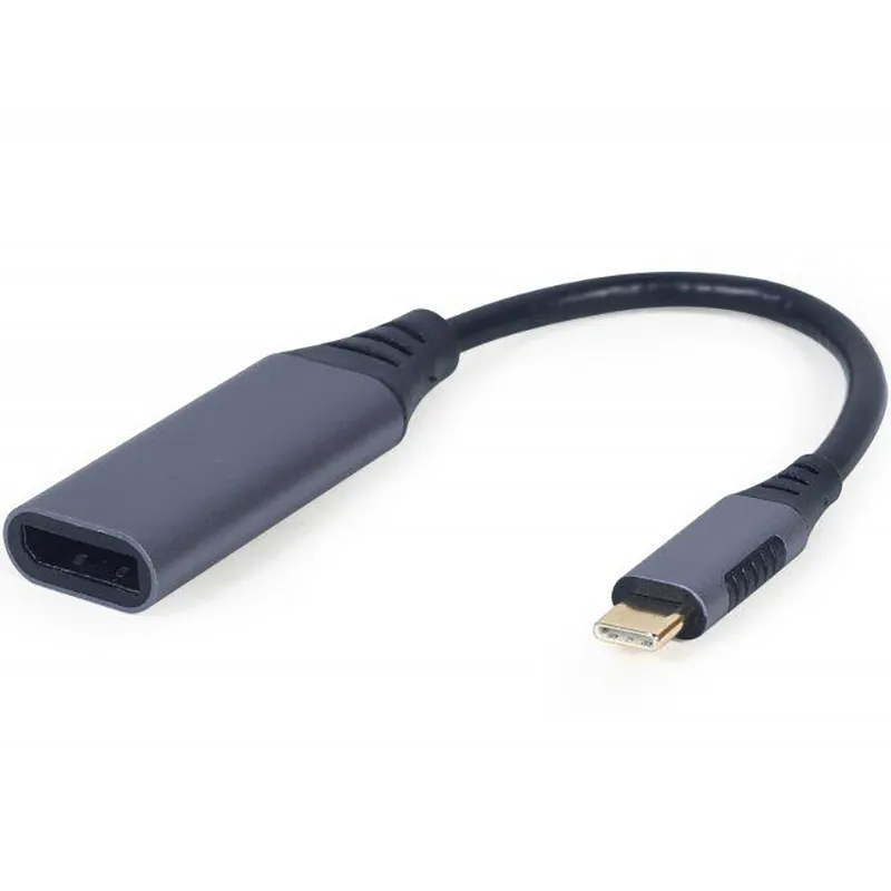 Адаптер Cablexpert DisplayPort - USB Type-C (F/M), 0.15 м, Black (A-USB3C-DPF-01) - мініатюра 2