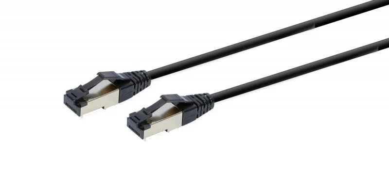 Патч-корд Cablexpert (PP8-LSZHCU-BK-5M) cat.8, S/FTP, літий, 50u "штекер із засувкою, 5 м, чорний - зображення 1