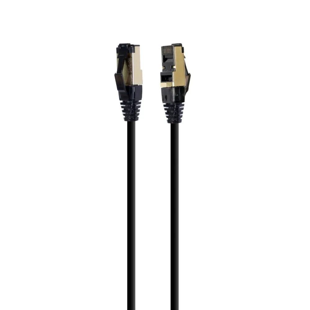 Патч-корд Cablexpert (PP8-LSZHCU-BK-5M) cat.8, S/FTP, літий, 50u "штекер із засувкою, 5 м, чорний - мініатюра 3