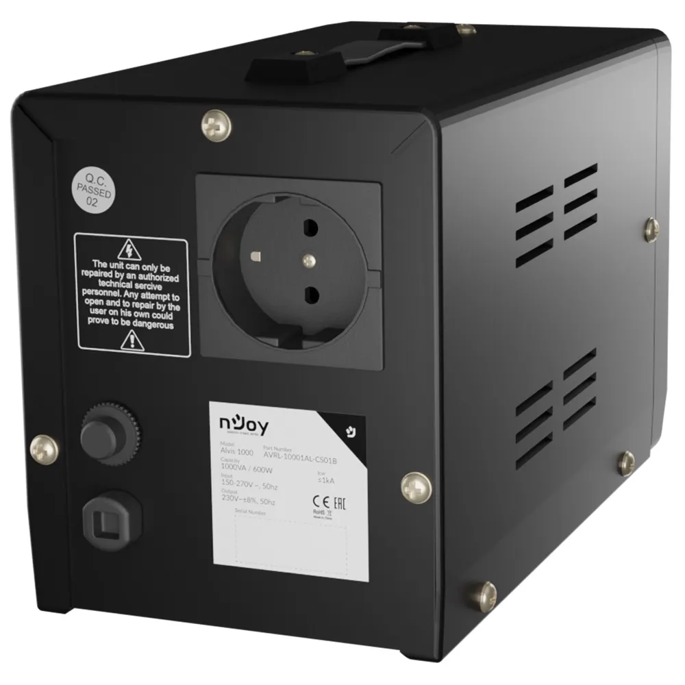 Стабілізатор Njoy Alvis 1000 (AVRL-10001AL-CS01B) AVR, 1 розетка - мініатюра 4