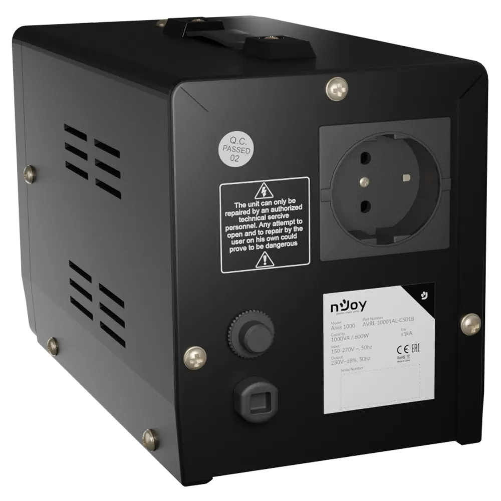 Стабілізатор Njoy Alvis 1000 (AVRL-10001AL-CS01B) AVR, 1 розетка - мініатюра 5