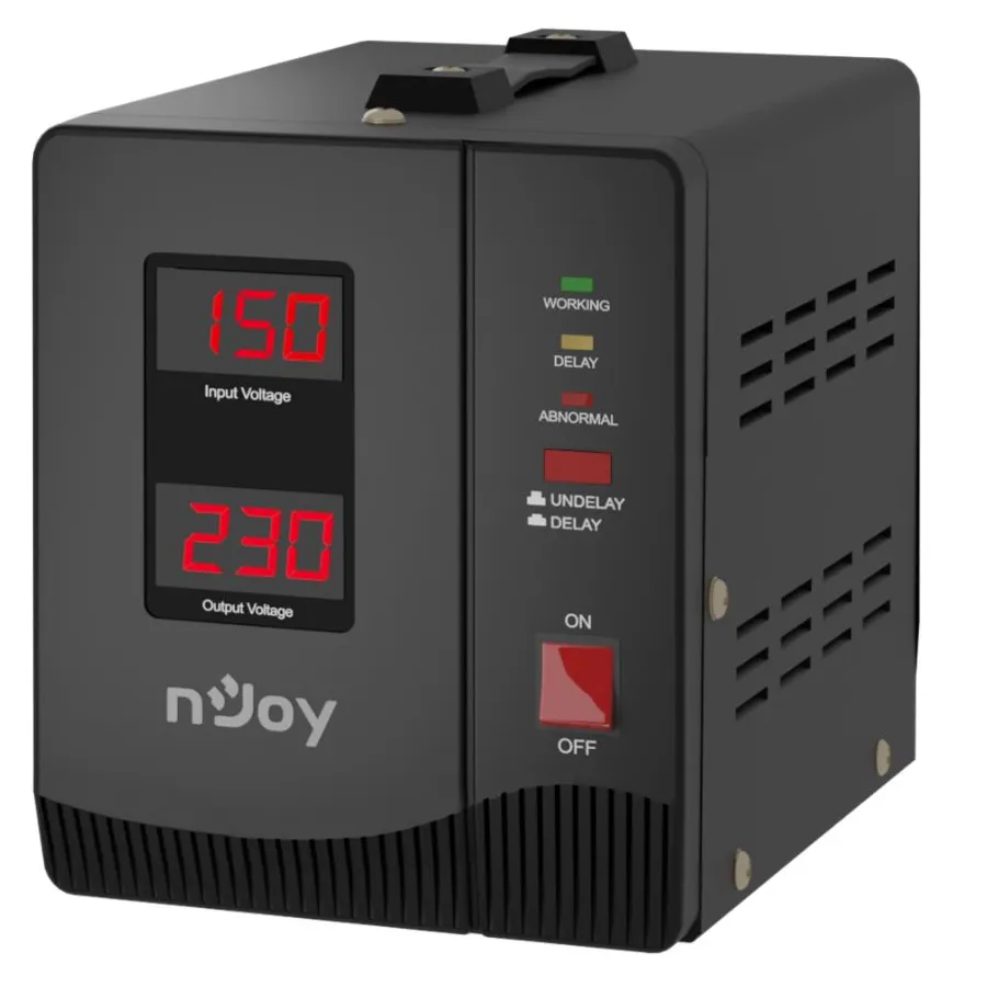 Стабілізатор Njoy Alvis 2000 (AVRL-20002AL-CS01B) AVR, 2 розетки - мініатюра 2