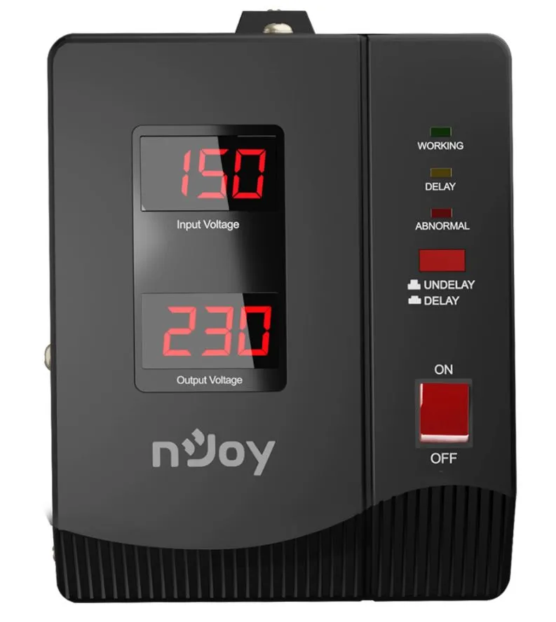 Стабілізатор Njoy Alvis 2000 (AVRL-20002AL-CS01B) AVR, 2 розетки - мініатюра 3