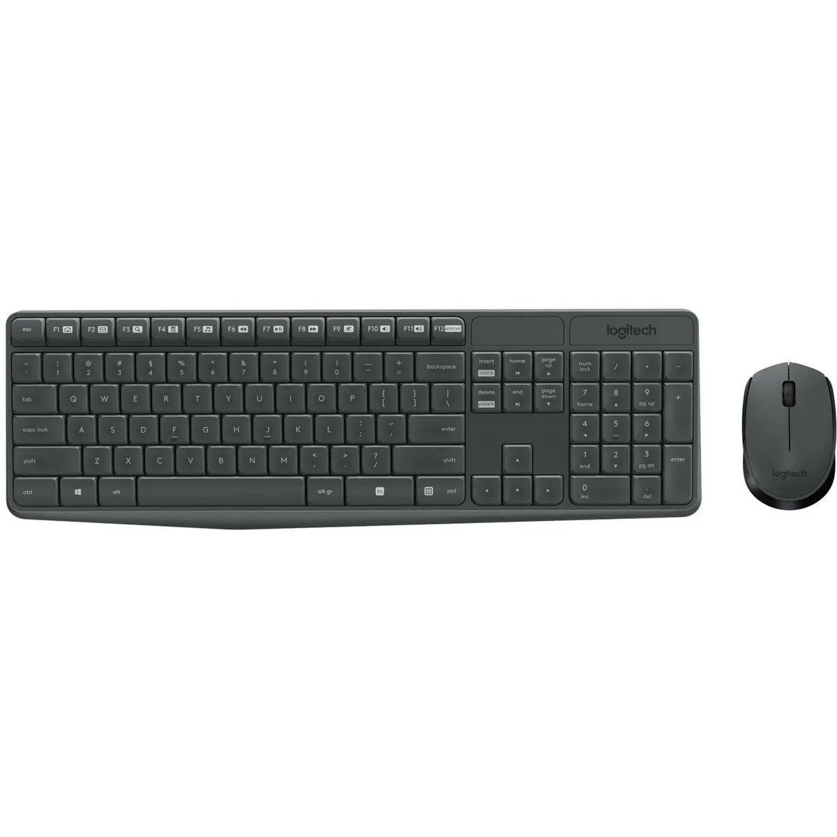 Комплект (клавіатура, миша) бездротовий Logitech MK235 ENG/UKR Grey (920-007931) - зображення 1