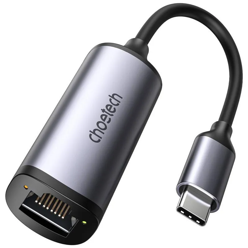 Мережевий адаптер Choetech HUB-R02 USB-C to RJ45 2.5Gbps - зображення 1