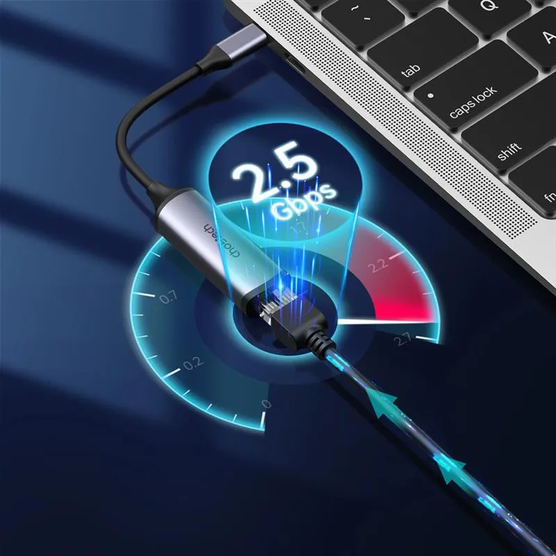 Мережевий адаптер Choetech HUB-R02 USB-C to RJ45 2.5Gbps - мініатюра 4