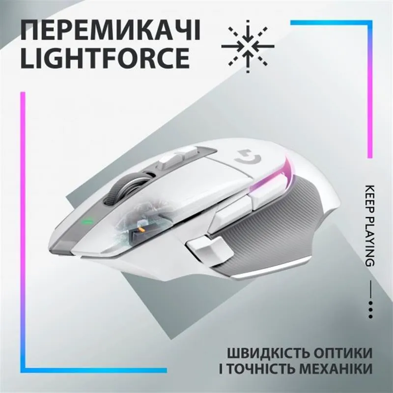 Миша бездротова Logitech G502 X Plus White (910-006171) - мініатюра 7
