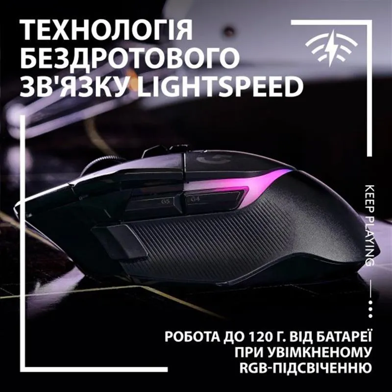 Миша бездротова Logitech G502 X Plus Black (910-006162) - мініатюра 3