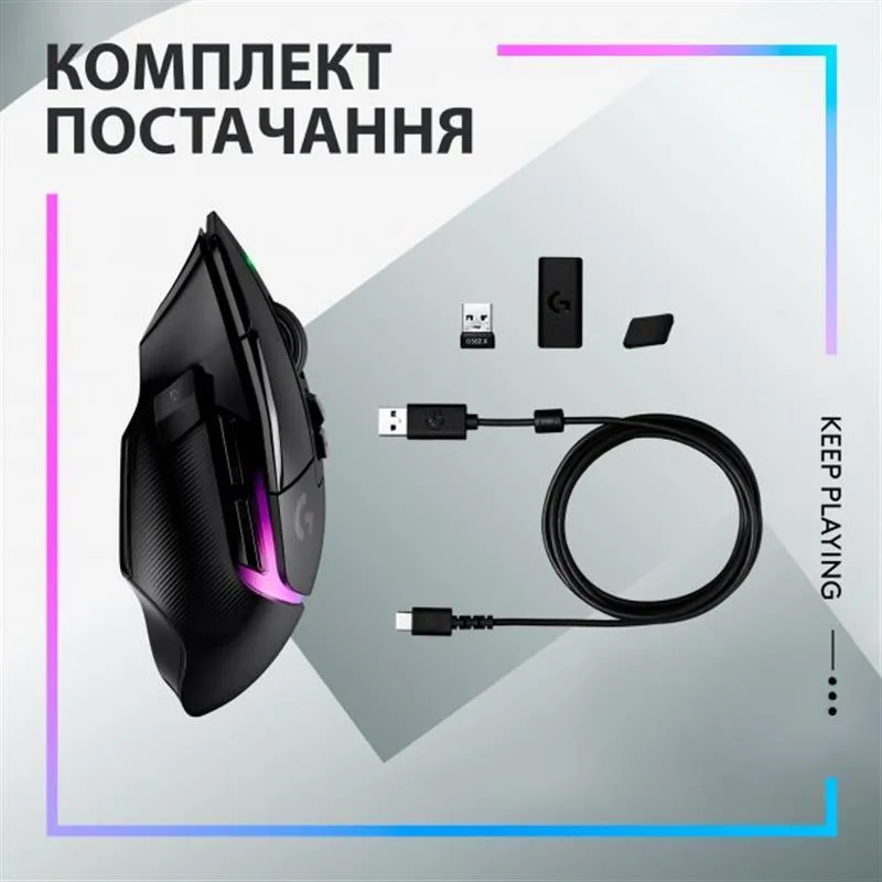 Миша бездротова Logitech G502 X Plus Black (910-006162) - мініатюра 9
