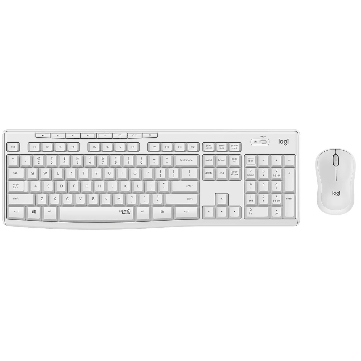 Комплект (клавiатура, миша) бездротовий Logitech MK295 Combo White (920-009824) - зображення 1