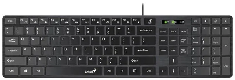 Комплект (клавіатура, миша) Genius C-126 SlimStar Black Ukr (31330007407) - мініатюра 2