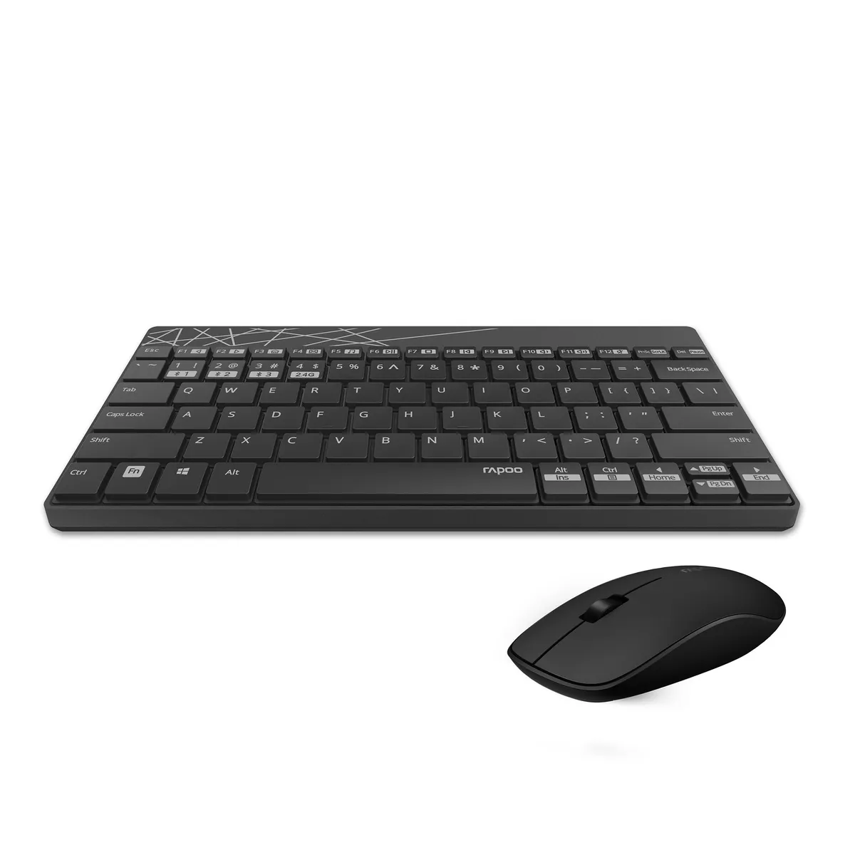 Комплект (клавіатура, миша) бездротовий Rapoo 8000M Wireless Black - мініатюра 2