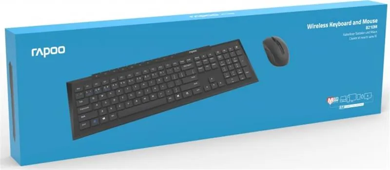 Комплект (клавіатура, миша) бездротовий Rapoo 8210M Wireless Black - мініатюра 6