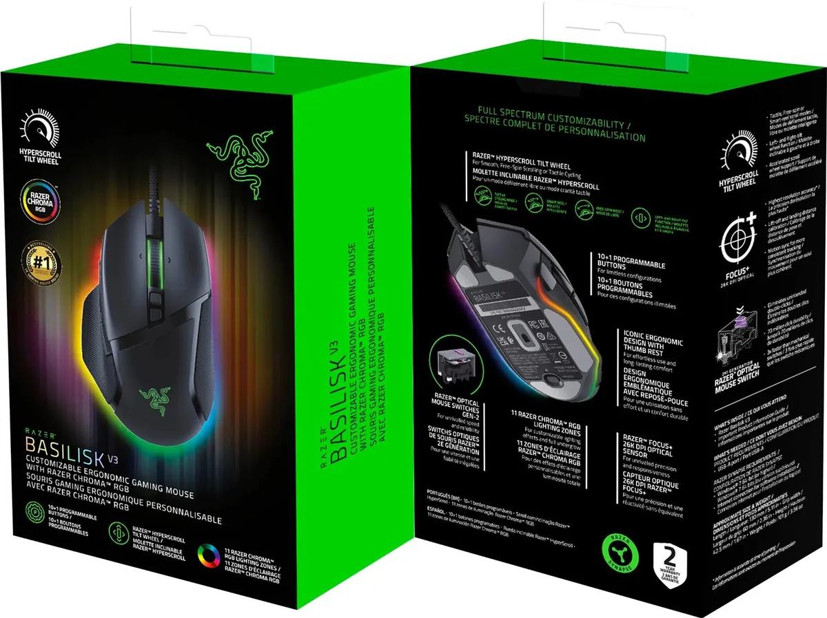 Миша Razer Basilisk V3 Black (RZ01-04000100-R3M1) - мініатюра 2
