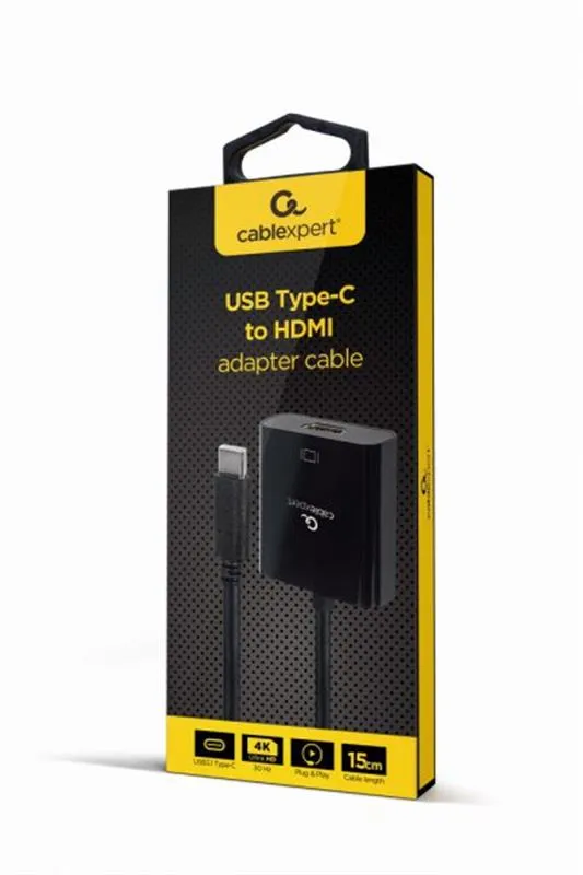 Адаптер Cablexpert USB Type-C - HDMI (M/F) Black (A-CM-HDMIF-03) - зображення 1