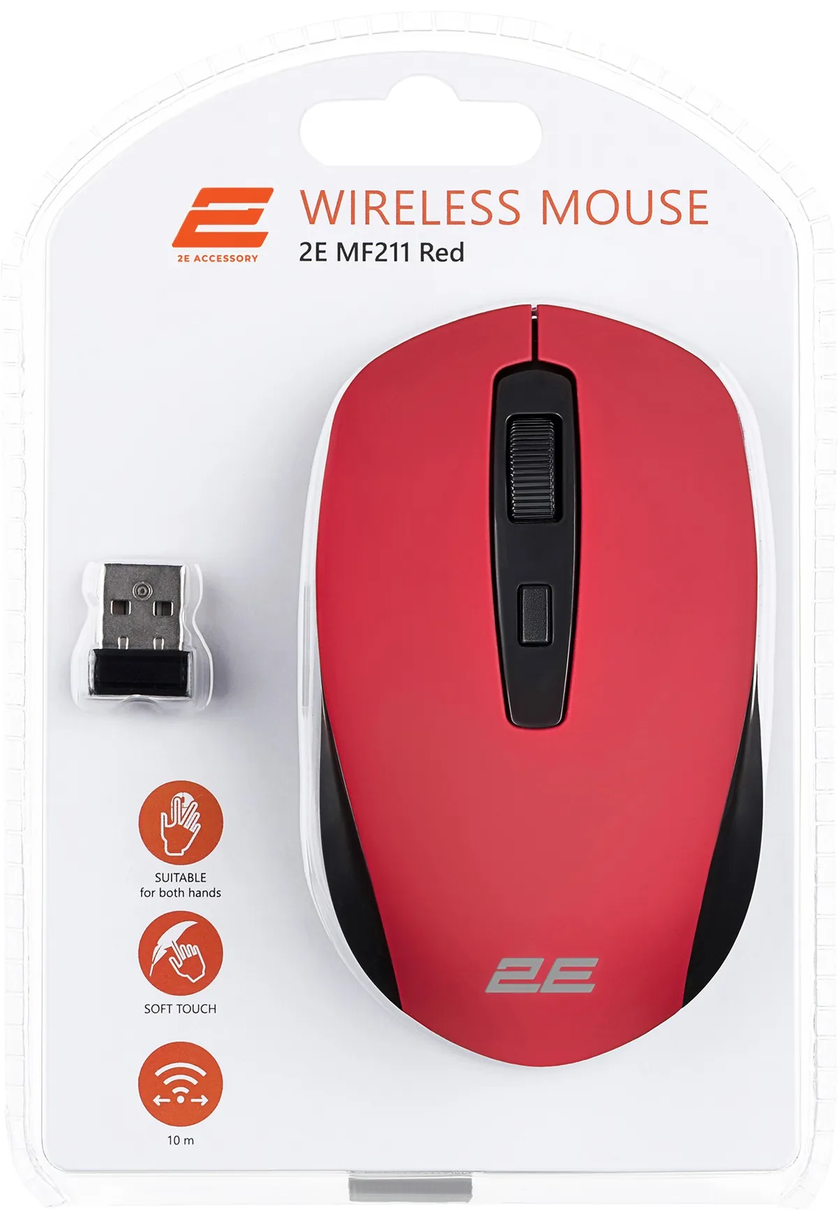 Миша бездротова 2E MF211 WL Red (2E-MF211WR) - мініатюра 8