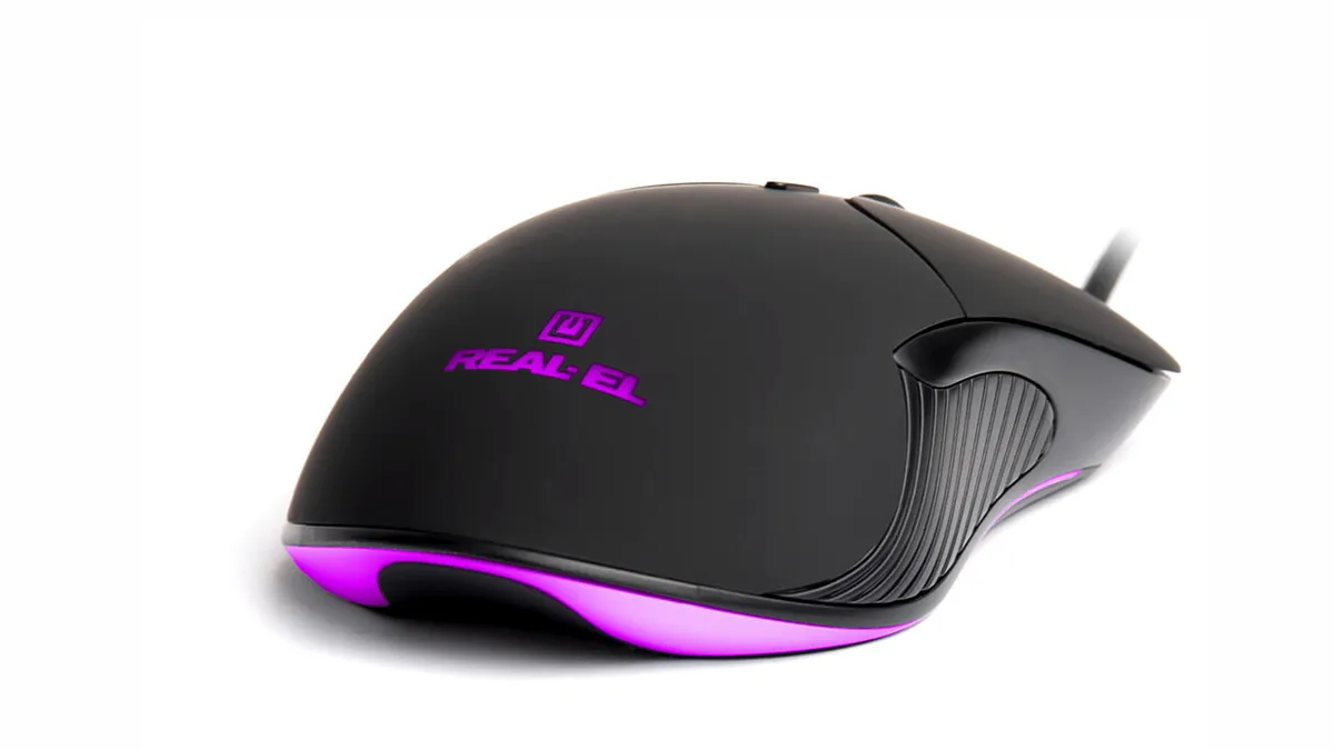 Миша REAL-EL RM-295 Black (EL123200031) - мініатюра 3
