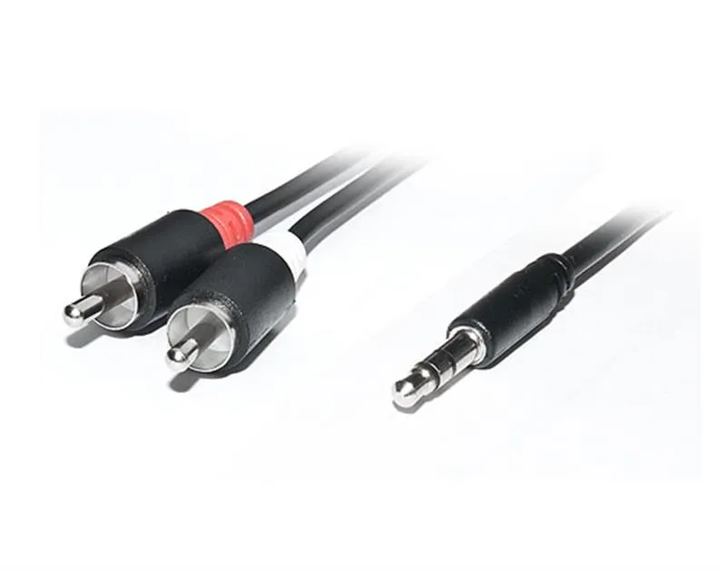 Аудіо-кабель REAL-EL Audio Pro 3.5 мм - 2xRCA (M/M), 1.8 м, чорний (EL123500042) - зображення 1