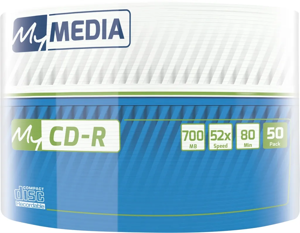 Диски CD-R MyMedia (69201) 700MB 52x Matt Silver Wrap 50шт - зображення 1