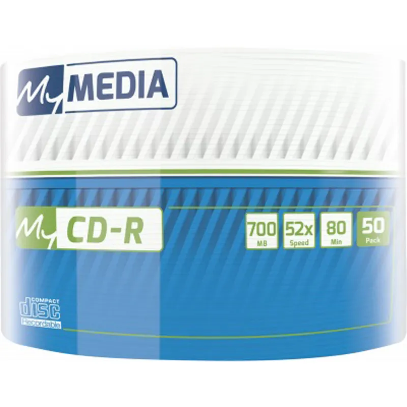Диски CD-R MyMedia (69206) 700MB 52x Wrap 50шт Full Printable без шпинделя - зображення 1